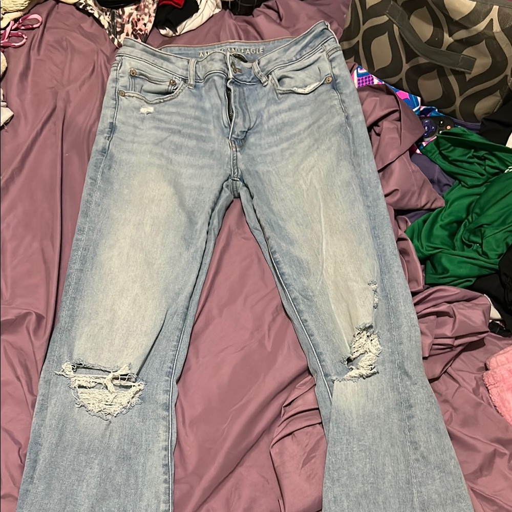 American Eagle Outfitters Blue Straight Leg Jeans